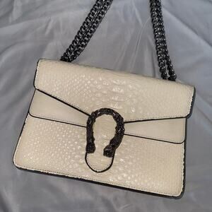 Faux Gucci Mini Dionysus White Snakeskin Crossbody - Lookalike Shoulder Bag